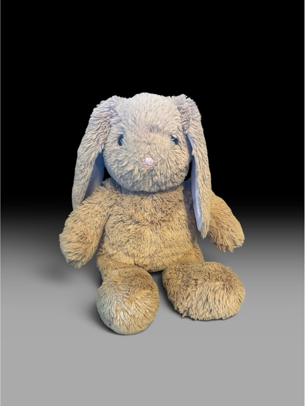 Build a Bear 17” 2 Tone Tan FLOPPY Ear BUNNY Rabbit Pink Nose Plush BAB Retired